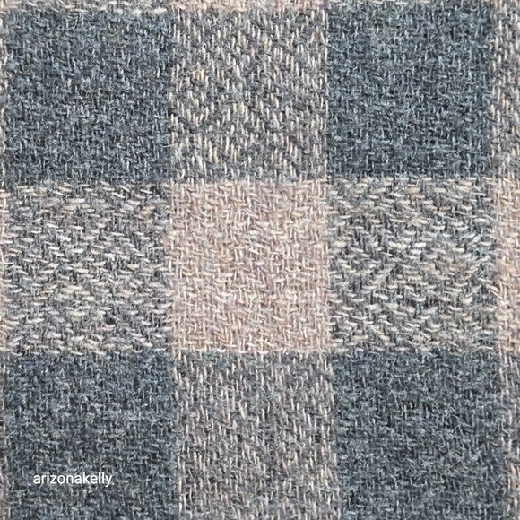 Cashmere Buffalo Plaid Scarf Brown and Black - Picture 5 of 8